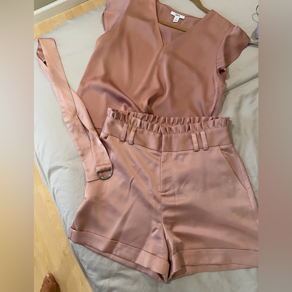 BAR III Blush satin set